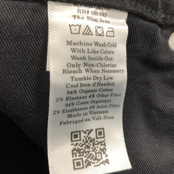 Everlane Uniform Mens Slim 4Way Stretch Organic Jeans Regular Rise Black 30 x 30 - Picture 8 of 10